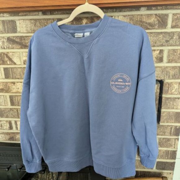 Women's Quicksilver Periwinkle Blue Sweat Shirt Size L - Picture 1 of 5